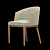 Elegant Upholstered Vanity Chair 3D model small image 5