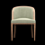 Elegant Upholstered Vanity Chair 3D model small image 6