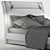 Stylish Contemporary Bed Frame 3D model small image 3