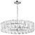 Puntes MOD043PL-08CH: Contemporary 8-Light Chrome Pendant Lamp 3D model small image 1