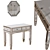 Venetian Mirrored Console Table: Elegant and Functional 3D model small image 1