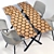 Modern Oak Dining Table and Chairs 3D model small image 6