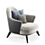 Luxury Alasia Lounge Chair 3D model small image 2