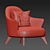 Luxury Alasia Lounge Chair 3D model small image 4
