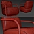 Sleek Bentwood Armchair 3D model small image 5