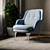 FRI JH4DS Lounge Chair by Fritz Hansen 3D model small image 4