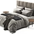 Elegant Meridiani Bardo Bed: Luxurious Design & Superior Comfort 3D model small image 2