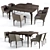 Modern ROBERT HERITAGE Table & AUDREY Heritage Set 3D model small image 1