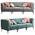 Comfortable Pottery Barn Avalon Sectional Sofa 3D model small image 3