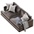 Haven 84" Sofa: Stylish, Comfortable 3D model small image 3