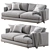 Haven 84" Sofa: Stylish, Spacious, and Comfortable 3D model small image 1