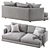 Haven 84" Sofa: Stylish, Spacious, and Comfortable 3D model small image 2