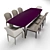 Luxury Chairs & Table Set 3D model small image 1