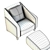 Modern Bond and PUF Chair 3D model small image 4