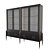 Ambra Libreria: Black Lacquered Bookcase with Metal Inserts 3D model small image 4