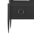 Ambra Libreria: Black Lacquered Bookcase with Metal Inserts 3D model small image 6