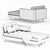 Sven Sofa Seating: Modern Elegance 3D model small image 4