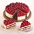 Cherry Delight Cake: Decadent, Delicious, Divine 3D model small image 1