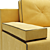 Sao Paulo Velvet Yellow Sofa 3D model small image 2
