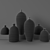 Minimalist Japanese Vases 3D model small image 2