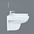 Sleek Wall Mounted Toilet & Bidet 3D model small image 2