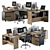 Executive Office Furniture Set 3D model small image 2