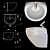 Laufen Alessi Washbasin (1097.2) - Elegant and Functional 3D model small image 2