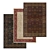 Luxury Carpet Set: High-Quality Textures 3D model small image 1