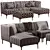 Luxurious Pottery Barn Avalon Sectional 3D model small image 5