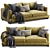 Sleek Flexform Long Island Sofa 3D model small image 1