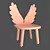 "Angel Wings" Kids Chair with Table 3D model small image 3