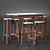 Happy Bar Stool Set - A2 Design 3D model small image 5