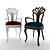 Elegant Carved Chair 3D model small image 1