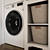 LG Laundry Set I: DLEC888W Dryer & WM1388HW Washer 3D model small image 3