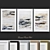 Contemporary Abstract Framed Print Set 3D model small image 1