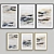 Contemporary Abstract Framed Print Set 3D model small image 3
