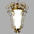 Classic Gold and White Pendant Lamp 3D model small image 1