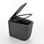 Sleek Matte Black Kerasan Toilet 3D model small image 3