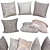 Elegant Cushion Set for Sofa 3D model small image 1