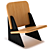 Sleek Black Oak Dolmena Chair 3D model small image 1