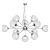 Elegant Glass & Chrome Chandelier 3D model small image 1