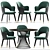 Elegant Colette Armchair Set: Timeless Dining Luxury 3D model small image 1