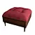 Vintage Carriage Style Pouf 3D model small image 1