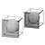 Contour Cube Glass Wall Sconce 3D model small image 2