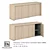 Elegant Low Cabinets with Decorative Trim 3D model small image 2