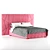 Pink Vincent Bed with Lift Mechanism 3D model small image 4