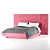 Pink Vincent Bed with Lift Mechanism 3D model small image 6