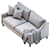 Modern Paidge Sofa: 72.5" Comfort for Two 3D model small image 3