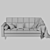 ASKESTA 3-Seater Sofa Bed 3D model small image 11