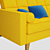 ASKESTA 3-Seater Sofa Bed 3D model small image 14